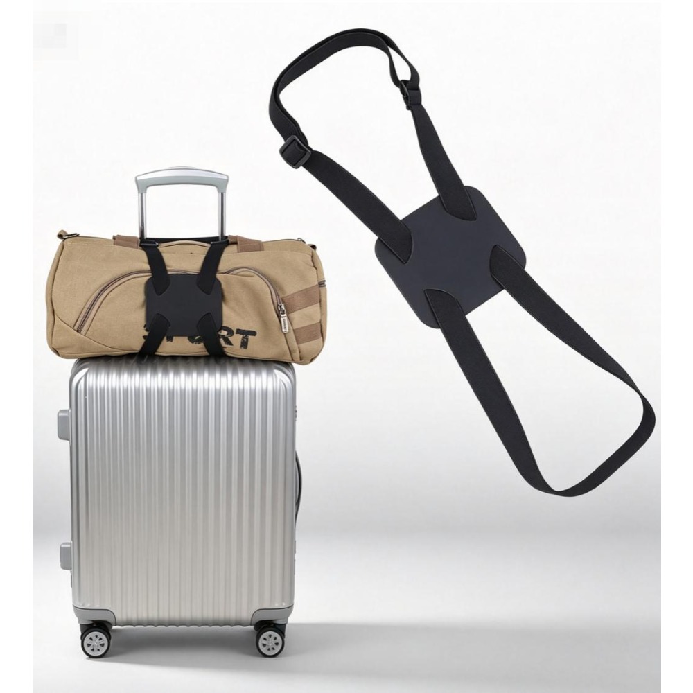 Leather Strap Quick Release - Czarny, regulowany pasek do bagażu z