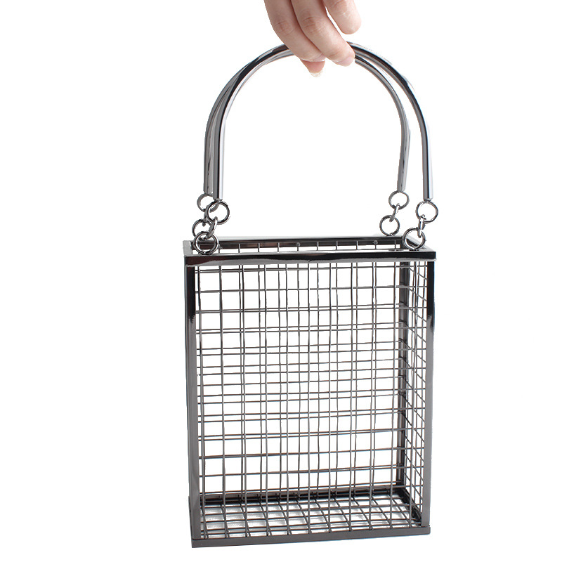 Mesh Strap Metal - Torebka na ramię z metalu na