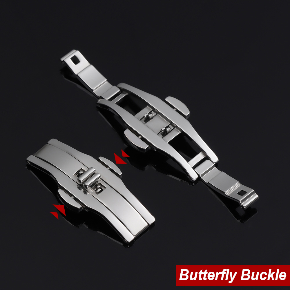 Butterfly Clasp Deployant - Akcesoria do zegarków Podwójna Zapięcie Automatyczne