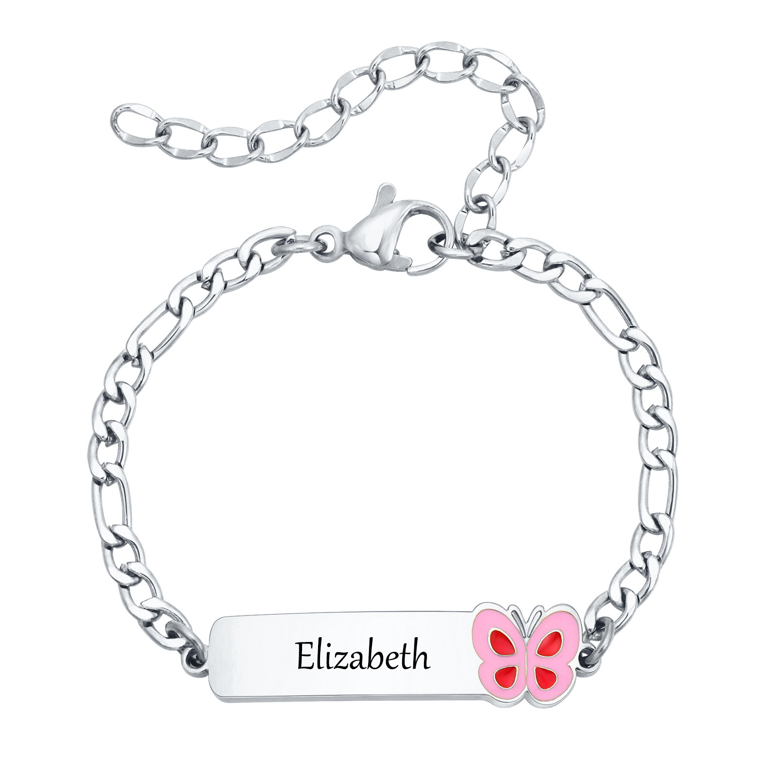 Butterfly Clasp Deployant - Vnox spersonalizowany prezent na chrzest dla