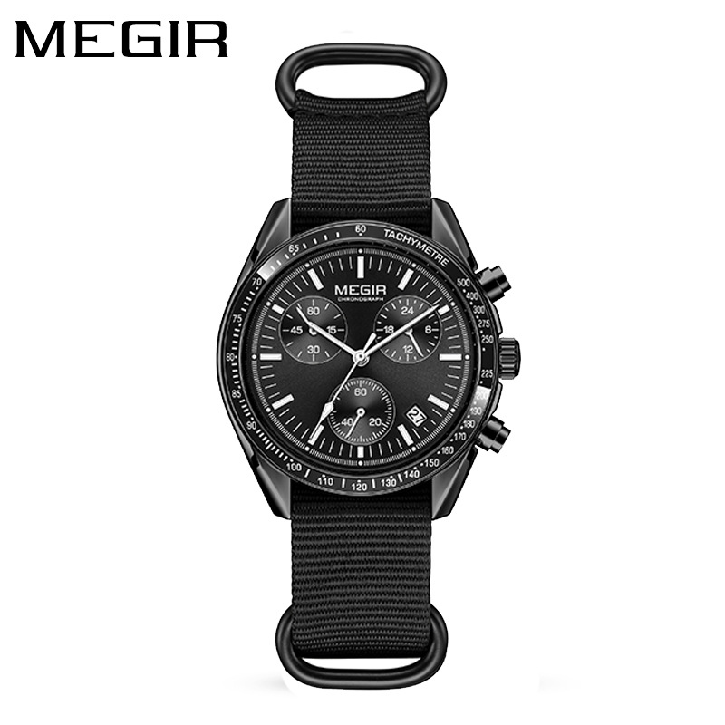 Canvas Strap Watch - MEGIR 2247 Nowy Luksusowy Zegarek Męski
