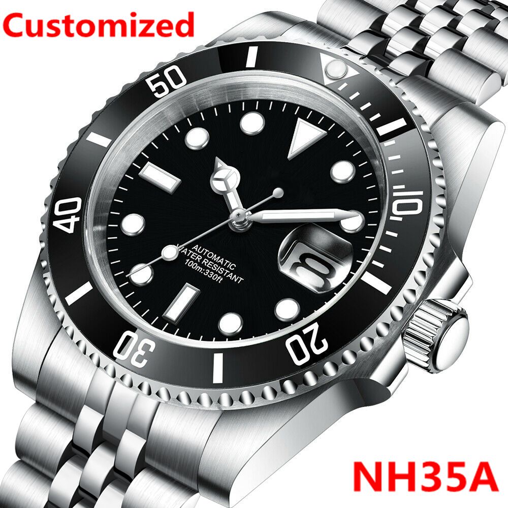 Stainless Bracelet Diver - DIY Logo 40MM zegarek nurkowy NH35