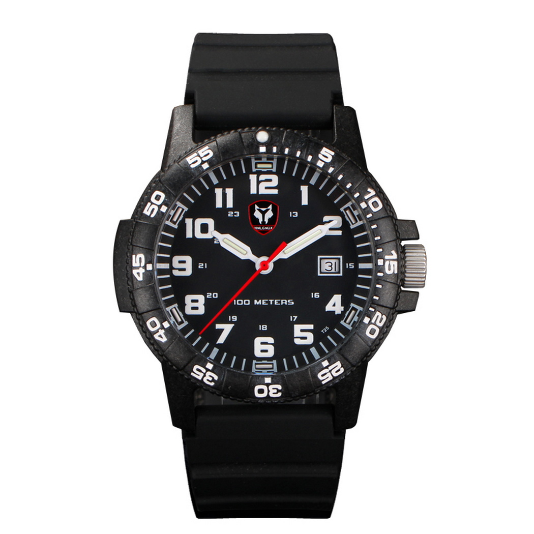 Rubber Strap Diver - Hnlgnox męskie zegarki sportowe zegarek wojskowy