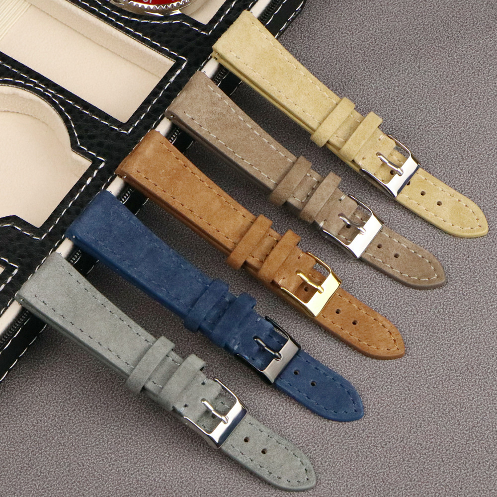 Suede Strap Watch - Wysokiej jakości skórzany zamszowy pasek do