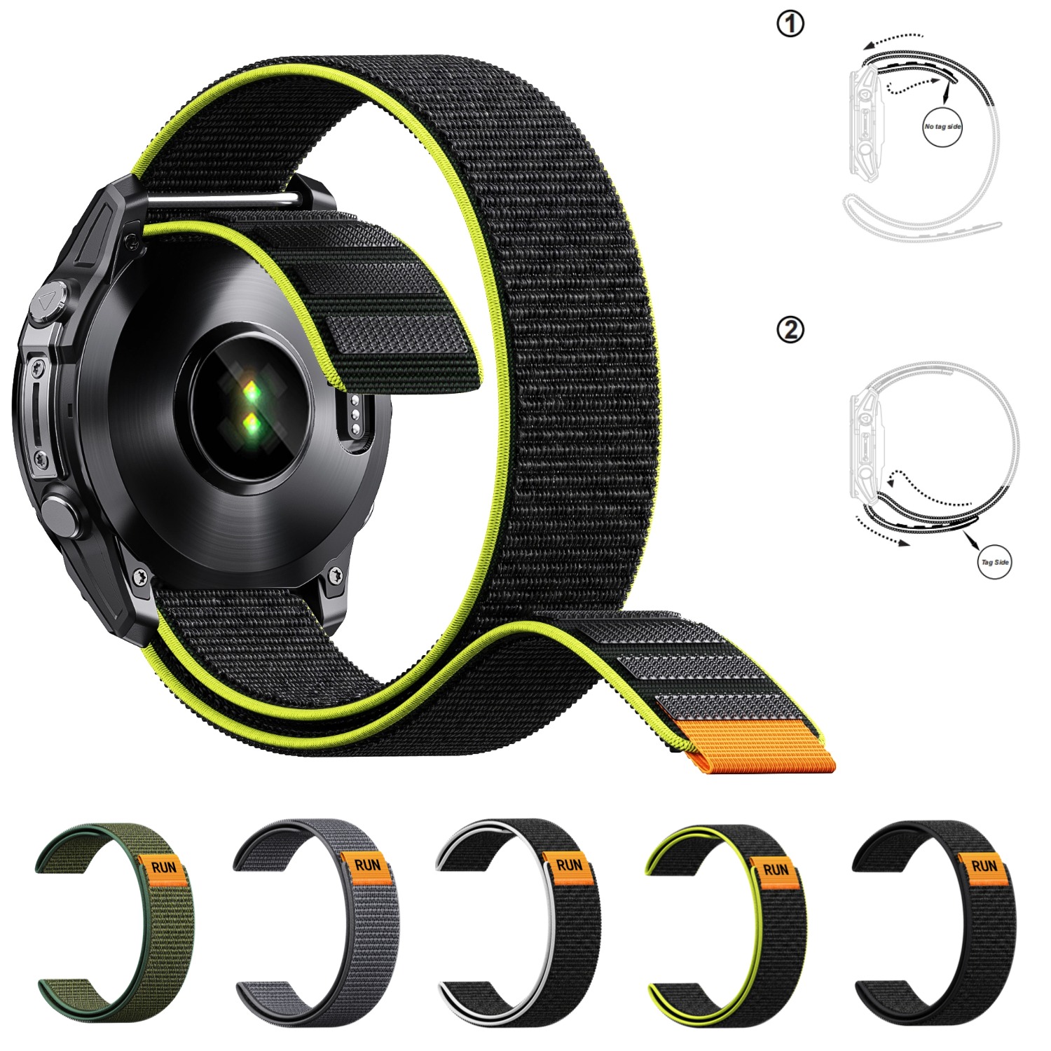 Sport Loop Velcro - Ultralekki pasek do zegarka bez metalu