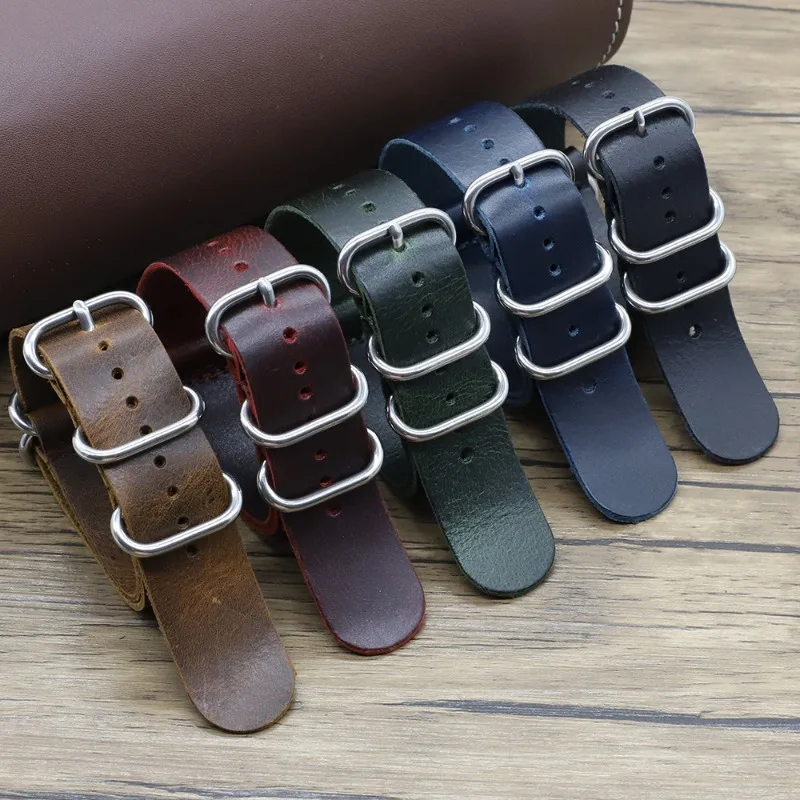 Nato Strap Nylon - Vintage oryginalne skórzane paski do zegarków