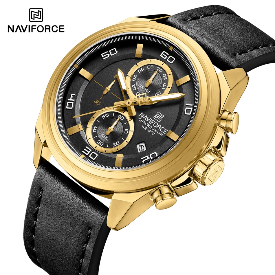 Leather Watch Band Men - NAVIFORCE zegarki na rękę z prawdziwej