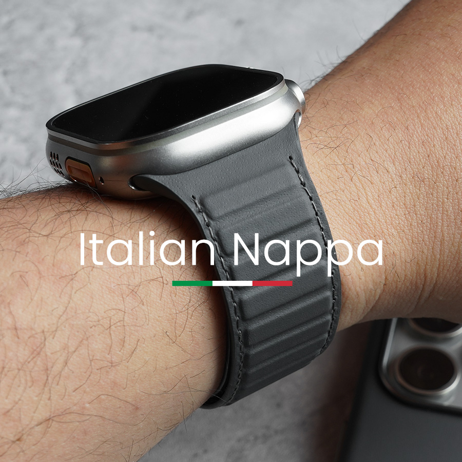 Suede Strap Watch - Magnetyczny pasek z prawdziwej skóry Nappa