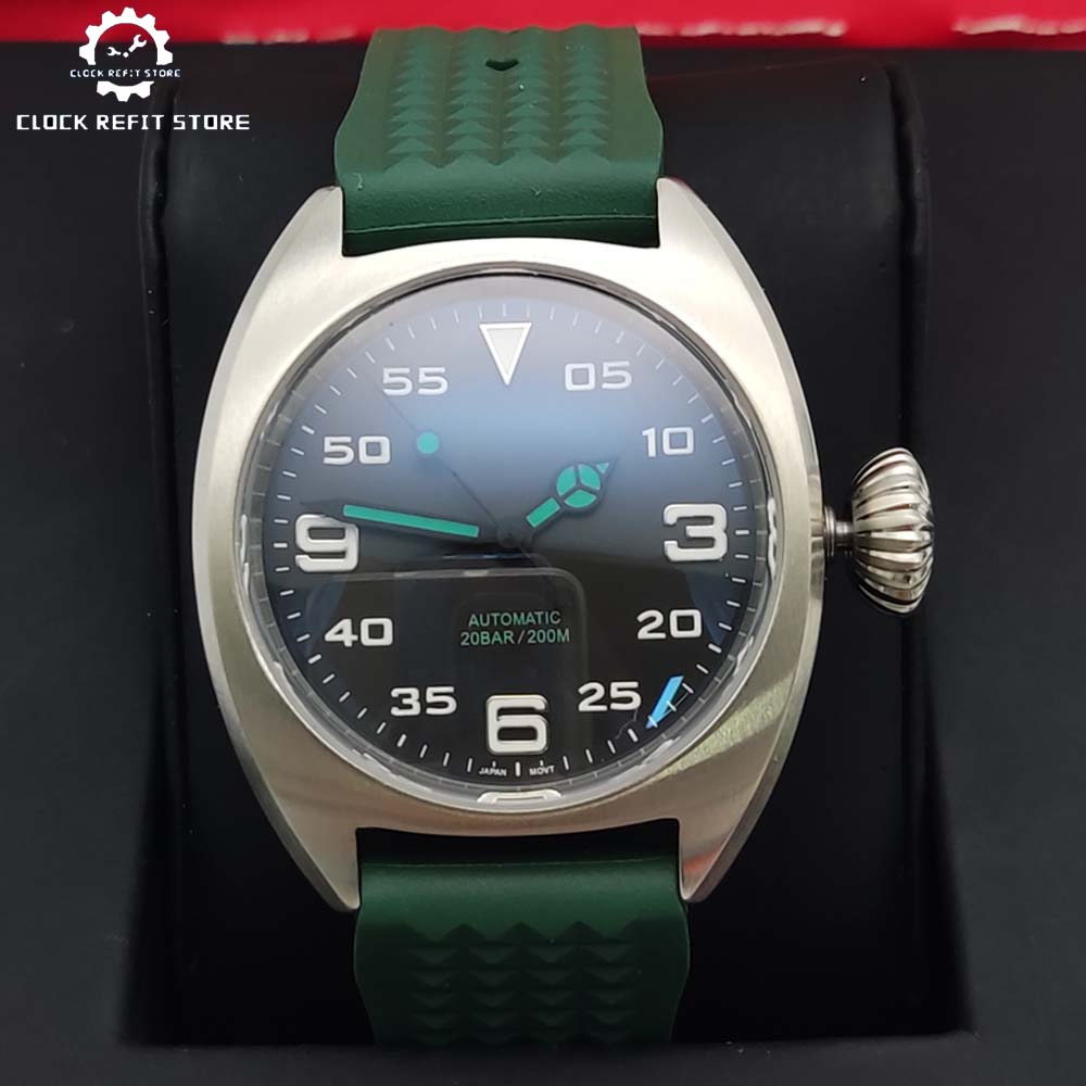 Rubber Strap Diver - Zegarek modowy 36 mm z mechanizmem