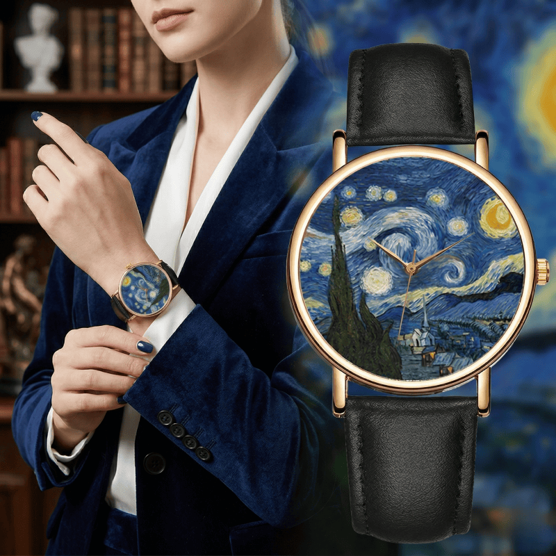Leather Watch Band Men - Zegarki z tarczą z obrazami Van