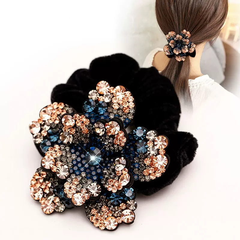 Kobiety Rhinestone Scrunchies  – Silicone Band Women recenzja i cena
