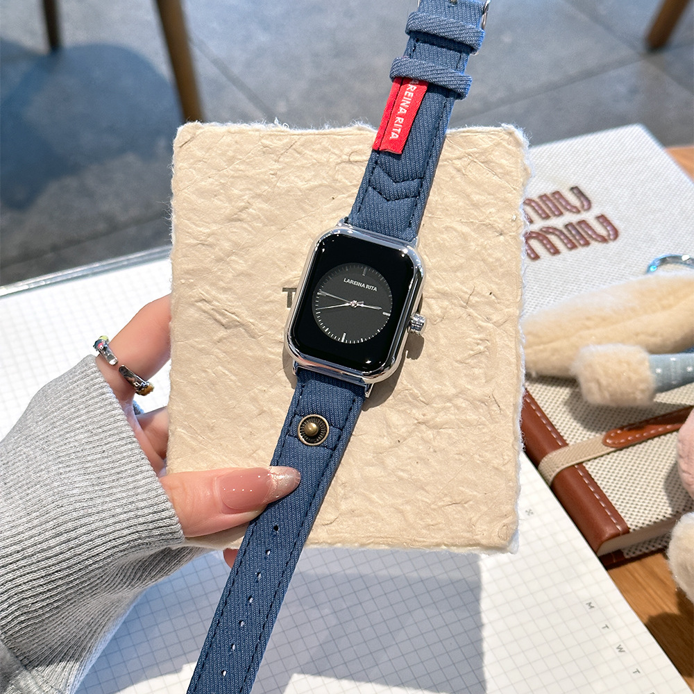 Nowy stylowy zegarek kwadratow – Canvas Strap Watch recenzja i cena