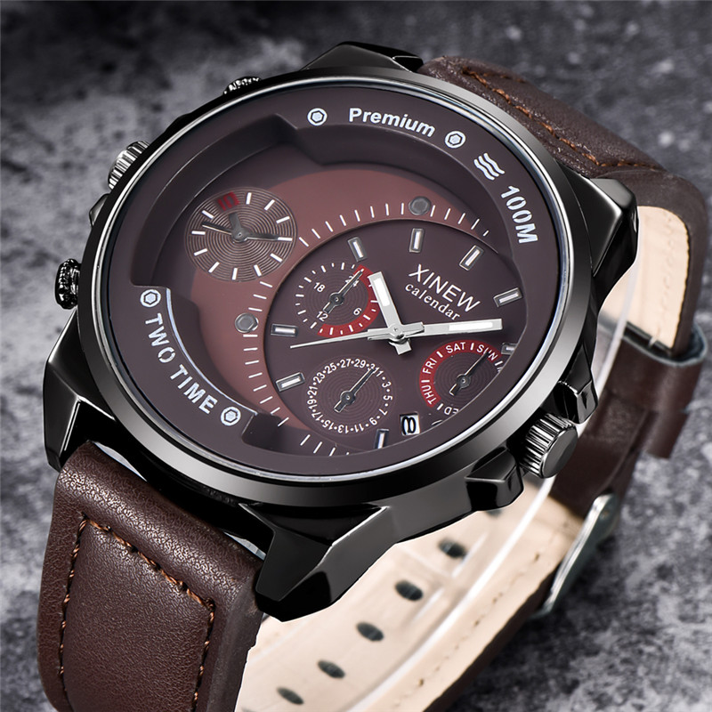 Zegarki męskie marki XINEW, cz – Leather Watch Band Men recenzja i cena
