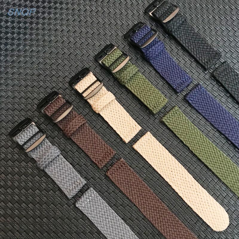 20mm 22mm Czarny granatowy jed – Perlon Strap Woven recenzja i cena