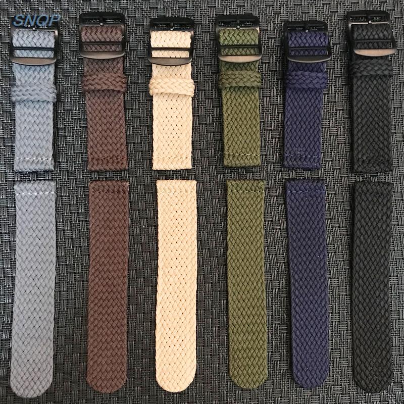 20mm 22mm Czarny granatowy jed – Perlon Strap Woven recenzja i cena