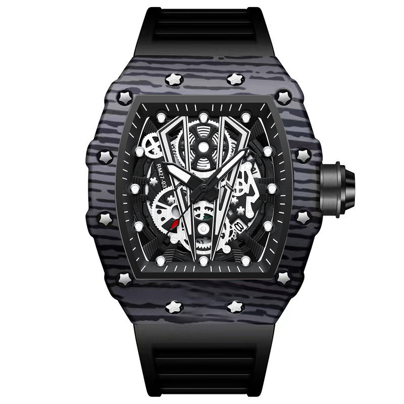 BINBOND B8577 Modny męski zega – Rubber Strap Diver recenzja i cena