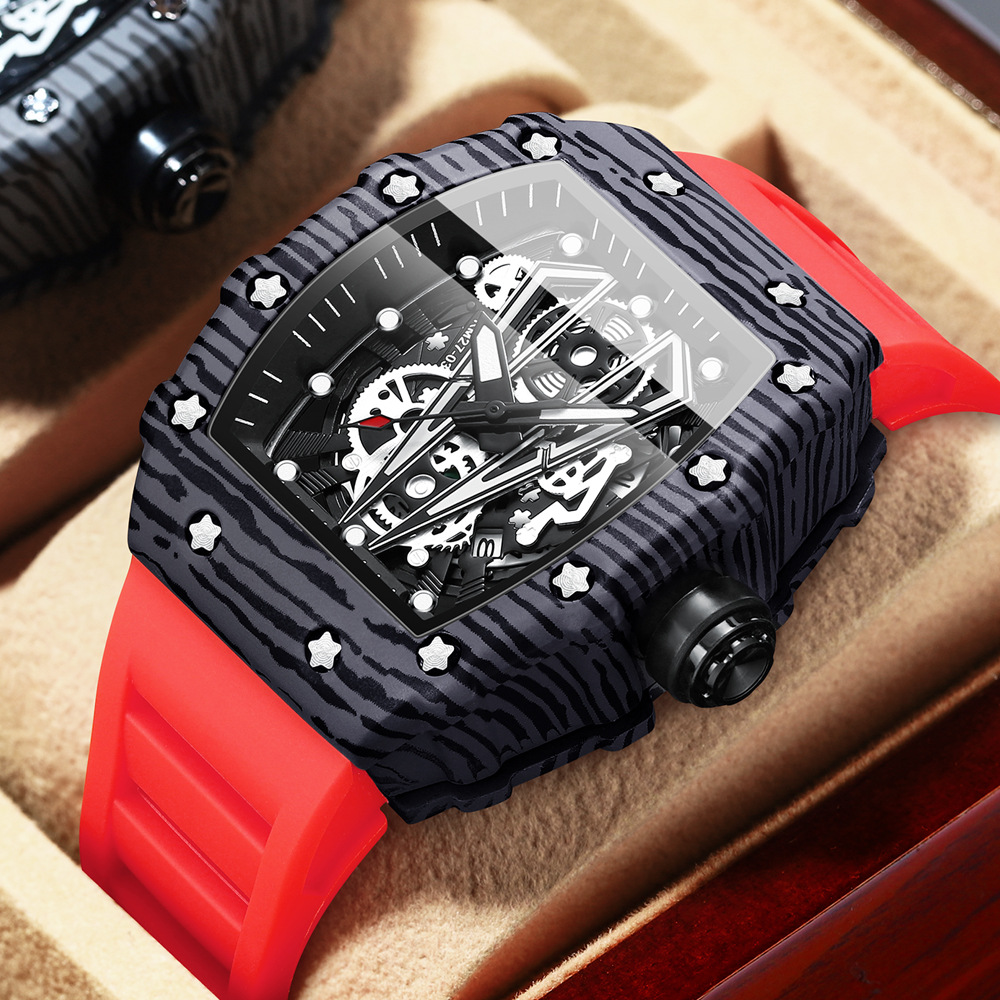 BINBOND B8577 Modny męski zega – Rubber Strap Diver recenzja i cena