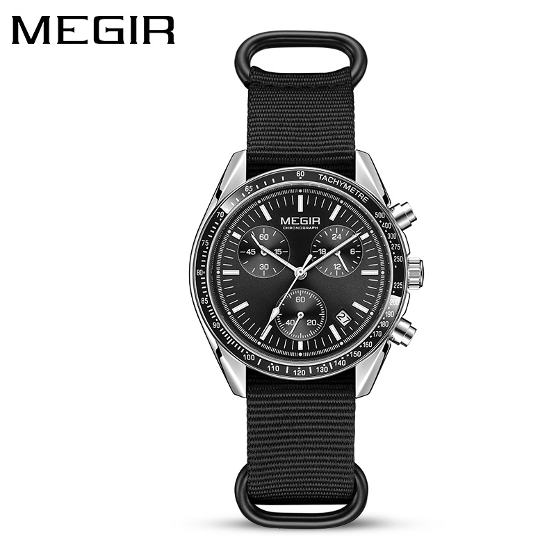 MEGIR 2247 Męski Luksusowy Zeg – Canvas Strap Watch recenzja i cena