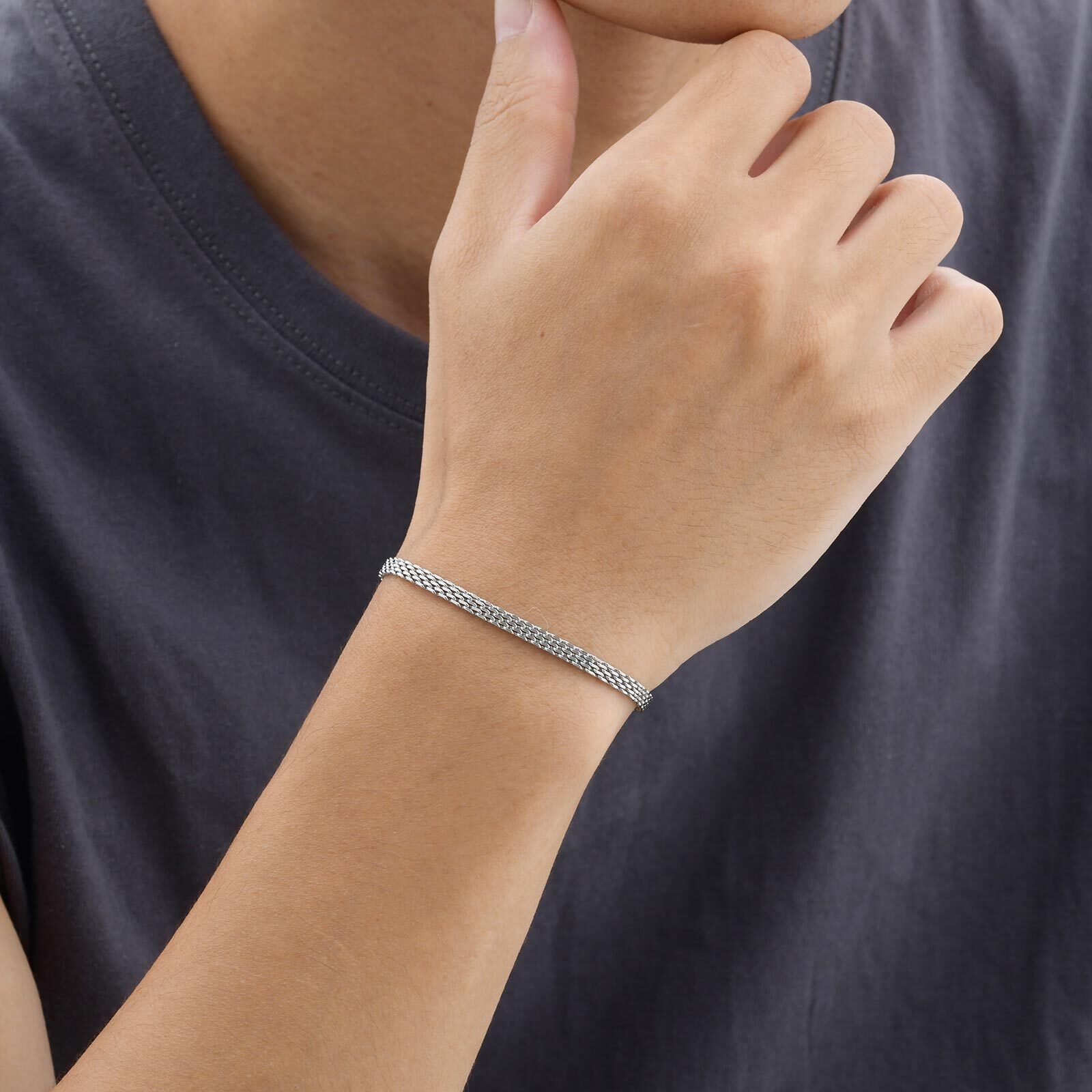 Bransoletka męska/chochłowska  – Mesh Strap Metal recenzja i cena