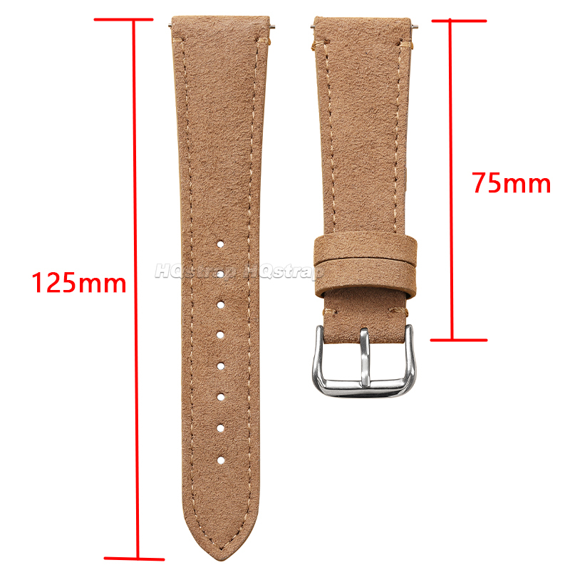 Zamszowy skórzany pasek 20mm 2 – Suede Strap Watch recenzja i cena