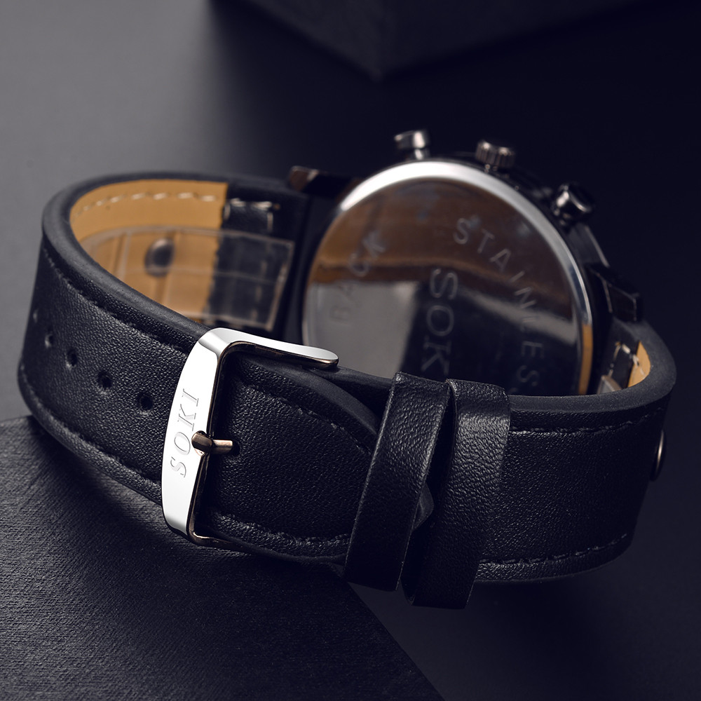 Elegancki męski zegarek z brąz – Leather Watch Band Men recenzja i cena