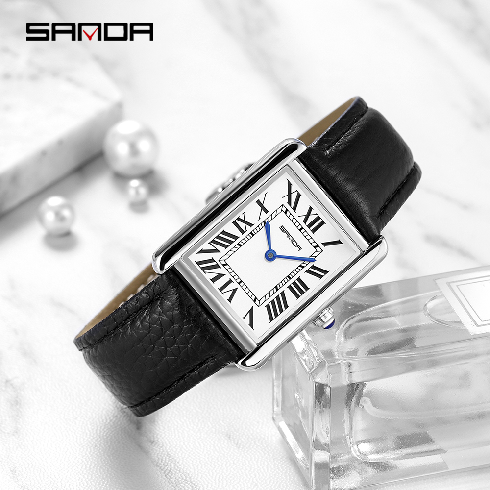 Sanda prostokątne zegarki na r – Leather Watch Band Men recenzja i cena