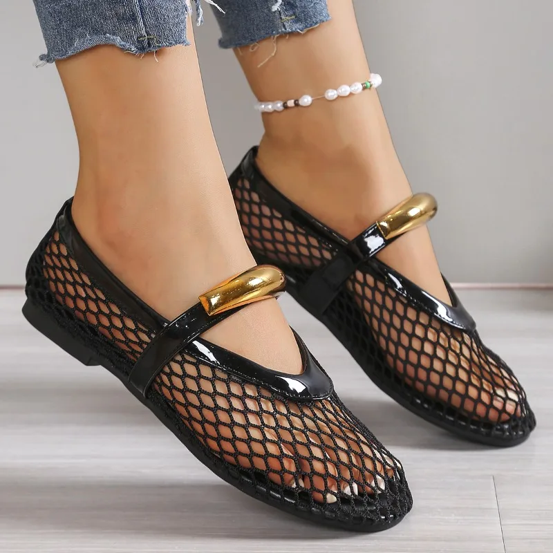 Damskie oddychające letnie san – Mesh Strap Metal recenzja i cena