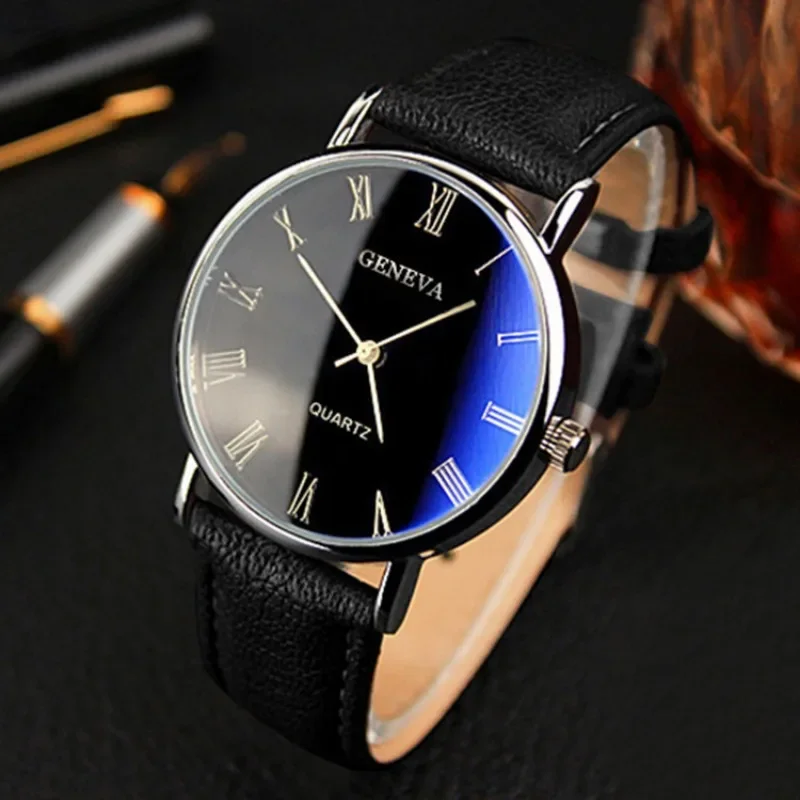 Znana marka męski zegarek kwar – Leather Watch Band Men recenzja i cena