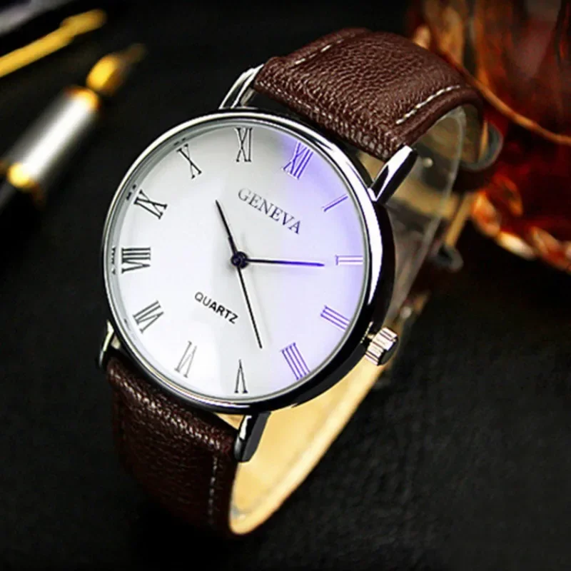 Znana marka męski zegarek kwar – Leather Watch Band Men recenzja i cena
