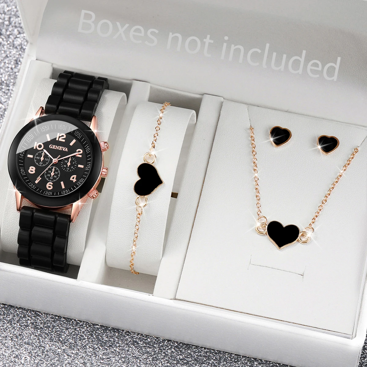 5/6 szt. Modne damskie zegarki – Silicone Band Women recenzja i cena