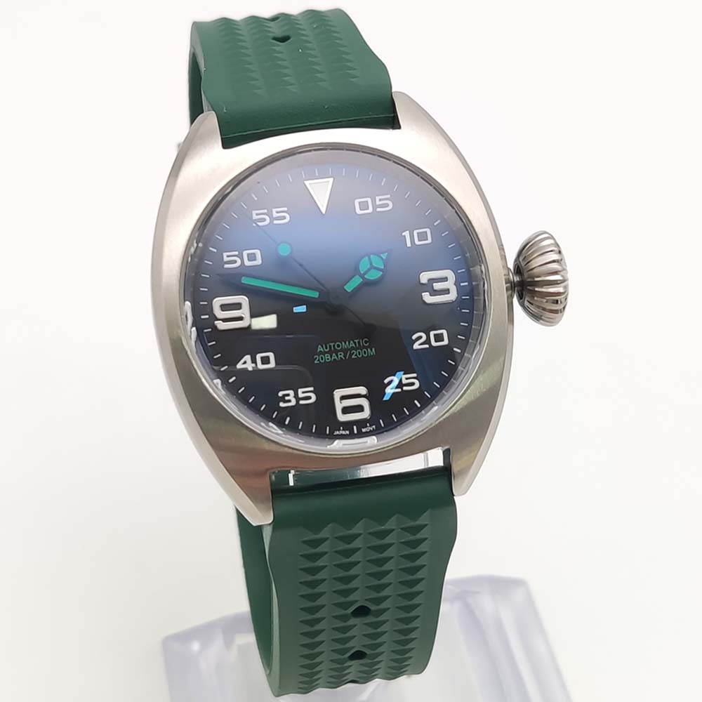 Zegarek modowy 36 mm z mechani – Rubber Strap Diver recenzja i cena