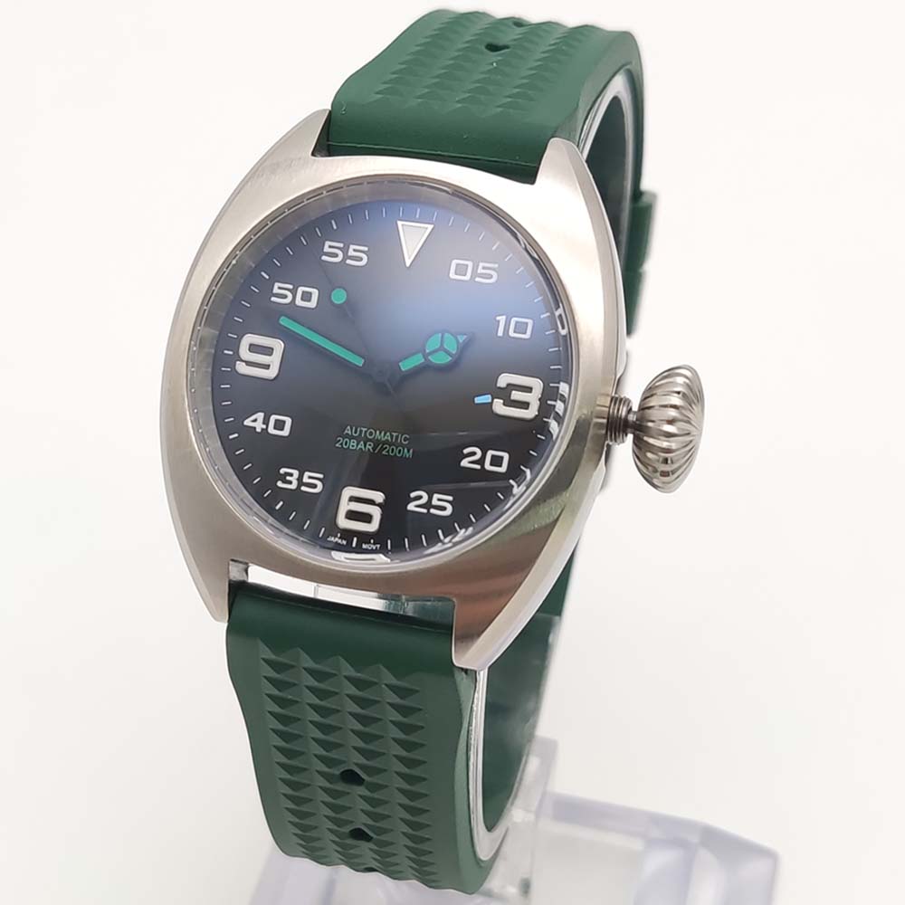 Zegarek modowy 36 mm z mechani – Rubber Strap Diver recenzja i cena
