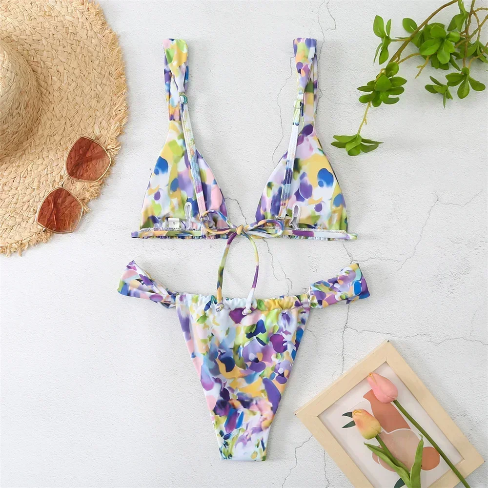 Vintage Print Bikini Thong Str – Tropic Strap Vintage recenzja i cena