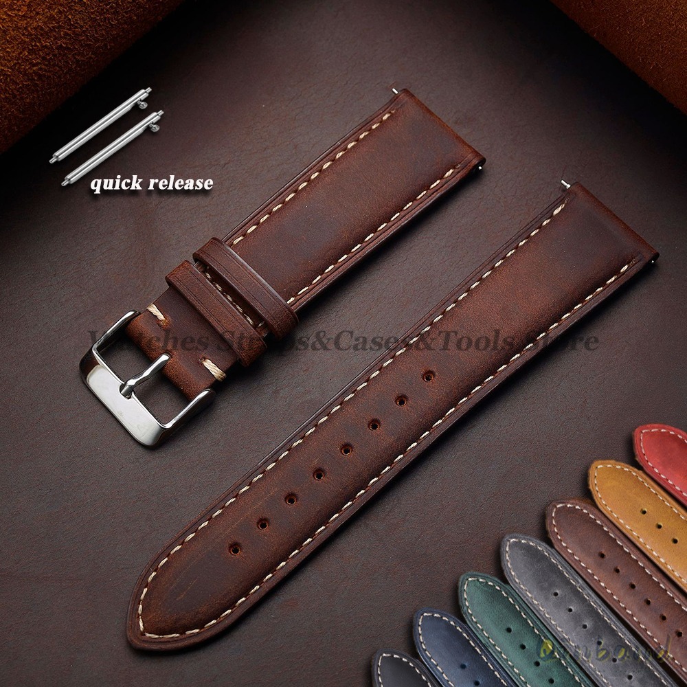 Pasek do zegarka ze skóry bydl – Leather Strap Quick Release recenzja i cena