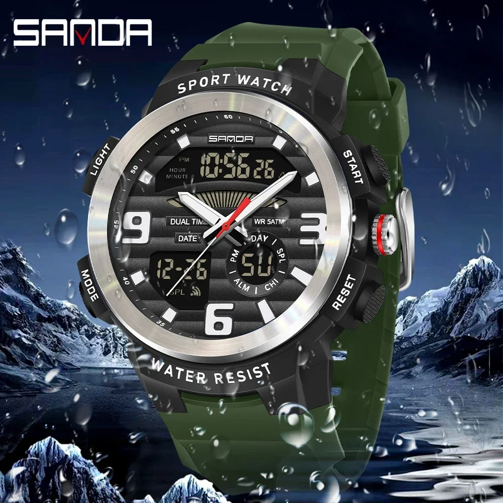 Zegarek męski SANDA Multifunct – Rubber Strap Diver recenzja i cena