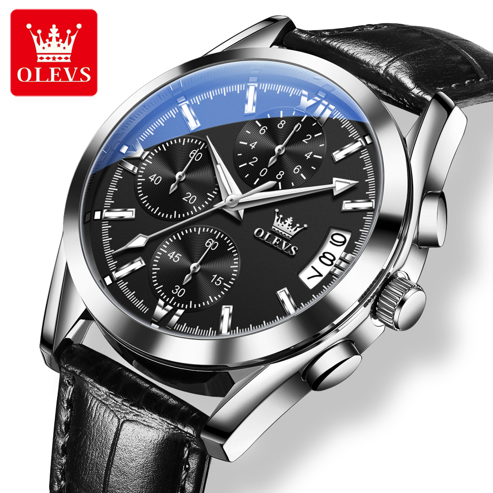 OLEVS Luksusowy Zegarek Męski  – Leather Watch Band Men recenzja i cena